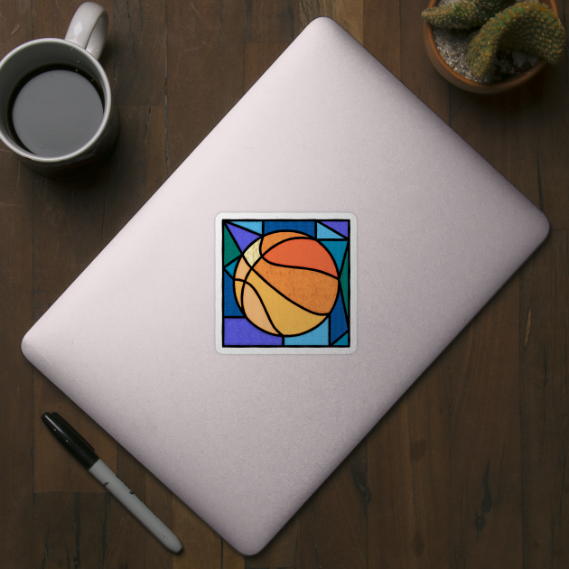 Stained Glass Basketball by rattraptees